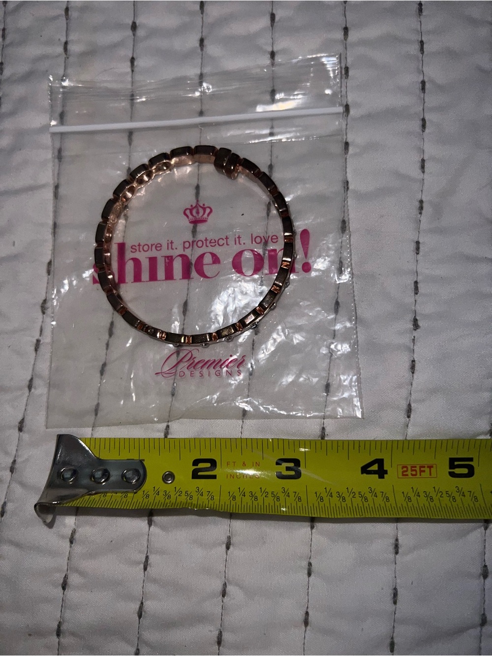 Premier Designs Rose-Tone Magnetic Closure Bangle Bracelet
